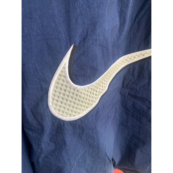 Vintage 90s Nike Big Embroidered Swoosh Hooded Jacket Full zip Size L - Picture 7 of 9